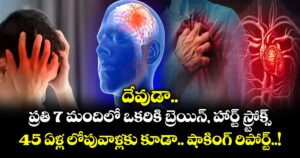 దేవుడా.. ప్రతి 7 మందిలో ఒకరికి బ్రెయిన్, హార్ట్ స్ర్టోక్స్.. 45 ఏళ్ల లోపువాళ్లకు కూడా.. షాకింగ్ రిపోర్ట్..!