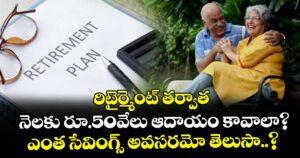 రిటైర్మెంట్ తర్వాత నెలకు రూ.50వేలు ఆదాయం కావాలా? ఎంత సేవింగ్స్ అవసరమో తెలుసా..?