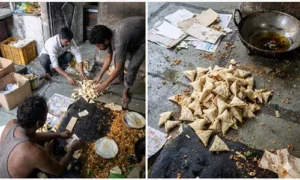 కల్తీ సమోసాల తయారీ కేంద్రంపై దాడి