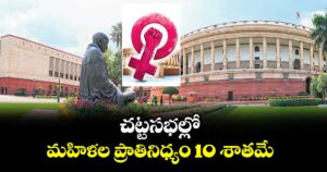 చట్టసభల్లో మహిళల ప్రాతినిధ్యం 10 శాతమే : ఏడీఆర్