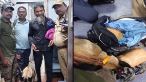 లైకా’నా మజాకా.. నేరుగా వెళ్లి బ్యాగ్ పక్కన నిల్చుకున్న డాగ్.. ఓపెన్ చేసి చూగడా