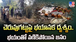 చెరువుగట్టుపై భయానక దృశ్యం.. భయంతో వణికిపోయిన జనం