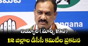 ఇయ్యాల (మార్చి 19న) 12 జిల్లాల డీసీసీ కమిటీల ప్రకటన : మహేశ్‌‌‌‌‌‌‌‌‌‌‌‌‌‌‌‌‌‌‌‌‌‌‌‌‌‌‌‌‌‌‌‌ కుమార్ గౌడ్