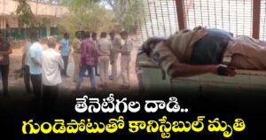 తేనెటీగల దాడి..గుండెపోటుతో  కానిస్టేబుల్ మృతి