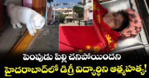 పెంపుడు పిల్లి చనిపోయిందని.. హైదరాబాద్⁭లో డిగ్రీ విద్యార్థిని ఆత్మహత్య!