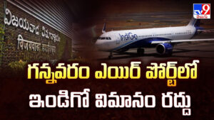 గన్నవరం ఎయిర్ పోర్ట్ లో ఇండిగో విమానం రద్దు
