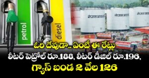 ఓరి దేవుడా.. ఏంటీ ఈ రేట్లు : లీటర్ పెట్రోల్ రూ.188, లీటర్ డీజిల్ రూ.196, గ్యాస్ బండ 2 వేల 126