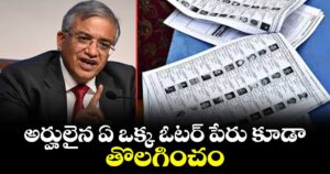 అర్హులైన ఏ ఒక్క ఓటర్ పేరు కూడా తొలగించం: సీఈసీ జ్ఞానేష్ కుమార్