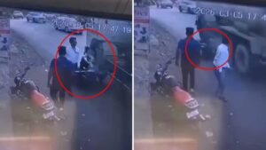 వెనుక నుంచి దూసుకొచ్చిన మృత్యుశకటం.. కళ్ల ముందే ట్రక్కు చక్రాల కింద నలిగిపోయిన యువతి..!