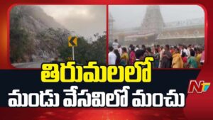Tirumala: తిరుమలలో మండువేసవిలో మంచు..