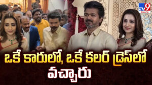 Vijay-Trisha: ఒకే కారులో, ఒకే కలర్ డ్రెస్ లో వచ్చిన విజయ్.. త్రిష.. నెట్టింట హల్ చల్
