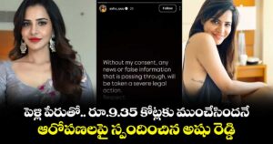 పెళ్లి పేరుతో రూ.9.35 కోట్లకు ముంచేసిందనే ఆరోపణలపై స్పందించిన అషు రెడ్డి