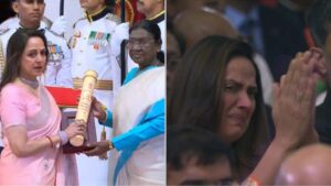 Padma Awards 2026: ధర్మేంద్రకు పద్మ విభూషణ్.. అవార్డు స్వీకరించిన హేమా మాలిని, కన్నీళ్లు పెట్టుకున్న కుమార్తె అహానా
