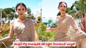 కేన్స్ వేదికపై మోడ్రన్ డ్రెస్‌లకు చెక్ పెట్టిన బ్యూటీ..! చేనేతతో అదరగొట్టిన అదితి