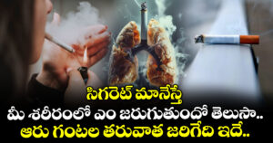 సిగరెట్ మానేస్తే మీ శరీరంలో ఎం జరుగుతుందో తెలుసా.. ఆరు గంటల తరువాత జరిగేది ఇదే..