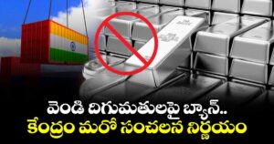 కేంద్ర ప్రభుత్వం మరో సంచలన నిర్ణయం: వెండి దిగుమతులపై బ్యాన్