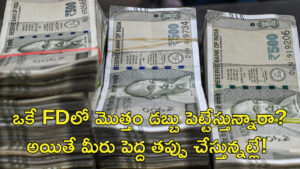 ఒకే FDలో మీ మొత్తం డబ్బు పెట్టేస్తున్నారా? అయితే మీరు పెద్ద తప్పు చేస్తున్నట్లే!