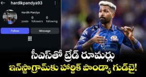 Hardik Pandya: సీఎస్‌తో ట్రేడ్ రూమర్లు.. ఇన్‌స్టాగ్రామ్‌కు హార్దిక్ పాండ్యా గుడ్‌బై! 