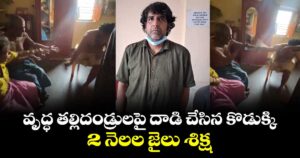 వృద్ధ తల్లిదండ్రులపై దాడి చేసిన కొడుక్కి 2 నెలల జైలు శిక్ష విధించిన నాంపల్లి కోర్టు