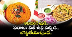 Summer food : ఆనియన్ ఫుడ్..  పరాటా విత్ ఉల్లి పచ్చడి.. లొట్టలేయాల్సిందే.. ఎండాకాలం శరీరాన్ని చల్లగా ఉంచుతుంది