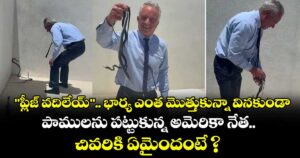 "ప్లీజ్ వదిలేయ్".. భార్య ఎంత మొత్తుకున్నా వినకుండా పాములను పట్టుకున్న అమెరికా నేత.. చివరికి ఏమైందంటే ?