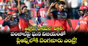 ఆర్సీబీ ‘రాయల్’ విక్టరీ.. పంజాబ్‌పై ఘన విజయంతో ప్లేఆఫ్స్‌లోకి బెంగళూరు ఎంట్రీ!