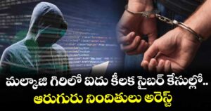 మల్కాజి గిరిలో ఐదు కీలక సైబర్ కేసుల్లో..ఆరుగురు నిందితులు అరెస్ట్