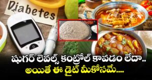 Good Health:  షుగర్ లెవల్స్ కంట్రోల్ కావడం లేదా.. అయితే ఈ డైట్ మీకోసమే.... 