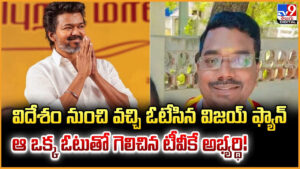 విదేశం నుంచి వచ్చి ఓటేసిన విజయ్‌ ఫ్యాన్.. ఆ ఒక్క ఓటుతో గెలిచిన టీవీకే అభ్యర్థి