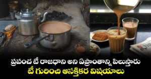 ప్రపంచ టీ రాజధాని అని ఏప్రాంతాన్ని పిలుస్తారు.. టీ గురించి ఆసక్తికర విషయాలు!