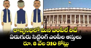 రాజ్యసభలో మన ఎంపీలే రిచ్... ఏడుగురు సిట్టింగ్ ఎంపీల ఆస్తులు రూ. 8 వేల 310 కోట్లు