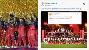 IPL 2026 Champions: RCB విజయం.. క్రీడాస్ఫూర్తిని చాటుతూ ప్రత్యర్థి జట్ల నుండి అభినందనలు.! ‘క్లబ్‌లోకి స్వాగతం’ అంటూ..