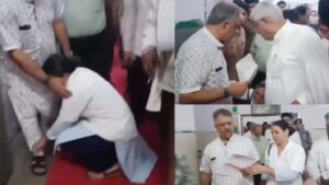 Nurse Transfer Request: మంత్రి కాళ్లపై పడి కన్నీరు పెట్టుకున్న నర్సు.. కారణం ఏంటంటే?