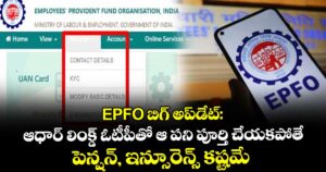 EPFO బిగ్ అప్‌డేట్: ఆధార్ లింక్డ్ ఓటీపీతో ఆ పని పూర్తి చేయకపోతే పెన్షన్, ఇన్సూరెన్స్ కష్టమే