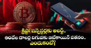 క్రిప్టో ఇన్వెస్టర్లకు అలర్ట్.. 60వేల డాలర్ల దిగువకు బిట్‌కాయిన్ పతనం.. ఎందుకంటే?