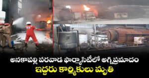 అనకాపల్లి పరవాడ ఫార్మాసిటీలో అగ్నిప్రమాదం... ఇద్దరు కార్మికులు మృతి..