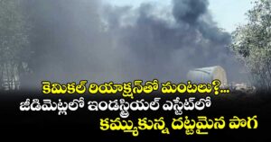 కెమికల్ రియాక్షన్తో మంటలు?...జీడిమెట్లలో ఇండస్ట్రియల్ ఎస్టేట్లో కమ్ముకున్న దట్టమైన పొగ