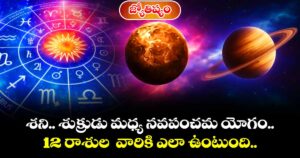 జ్యోతిష్యం:శని.. శుక్రుడు మధ్య నవపంచమ యోగం.. 12 రాశుల  వారికి ఎలా ఉంటుంది..