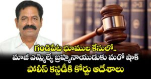 గండిపేట భూముల కేసులో మాజీ ఎమ్మెల్యే బ్రహ్మనాయుడుకు మరో షాక్... పోలీస్ కస్టడీకి కోర్టు ఆదేశాలు...