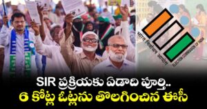 SIR ప్రక్రియకు ఏడాది పూర్తి.. 6 కోట్ల ఓట్లను తొలగించిన ఈసీ*