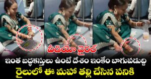 వీడియో వైరల్: ఇంత బద్ధకస్తులు ఉంటే దేశం ఇంకేం బాగుపడుద్ది.. రైలులో ఈ మహా తల్లి చేసిన పనికి..