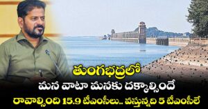 తుంగభద్రలో మన వాటా మనకు దక్కాల్సిందే .. రావాల్సింది 15.9 టీఎంసీలు..వస్తున్నది 5 టీఎంసీలే