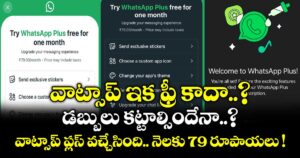 వాట్సాప్ ఇక ఫ్రీ కాదా..? డబ్బులు కట్టాల్సిందేనా..? వాట్సాప్ ప్లస్ వచ్చేసింది.. నెలకు 79 రూపాయలు !
