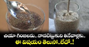 చియా గింజలు నానబెట్టుకుని తినేవాళ్లకు ఈ విషయం తెలుసో..లేదో..!