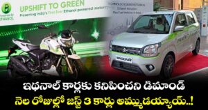 ఇథనాల్ కార్లకు కనిపించని డిమాండ్.. నెల రోజుల్లో జస్ట్ 3 కార్లు అమ్ముడయ్యాయ్..!