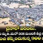 చైనాలో వరదలు..  20 మంది మృతి..మరో 331 మందికి తీవ్ర గాయాలు..ఫామ్ నుంచి తప్పించుకున్న 900 పాములు!
