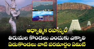 ఆధ్యాత్మిక రహస్యం:  తిరుమల కొండలు ఎందుకు ఎక్కాలి.. ఏడుకొండలు  వాటి పరమార్దం ఏమిటి
