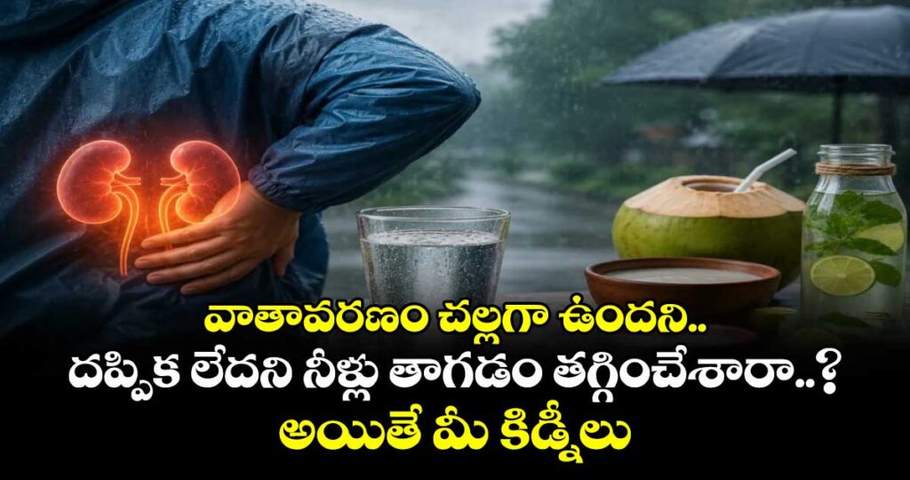 వాతావరణం చల్లగా ఉందని, దప్పిక లేదని నీళ్లు తాగడం తగ్గించేశారా..? అయితే మీ కిడ్నీలు..