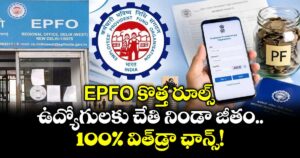 EPFO కొత్త రూల్స్ : ఉద్యోగులకు చేతి నిండా జీతం..  100% విత్‌డ్రా ఛాన్స్!