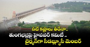 నీటి కష్టాలు తీరేనా..  తుంగభద్రపై హైపవర్ కమిటీ .. చైర్మన్గా సీడబ్ల్యూసీ మెంబర్